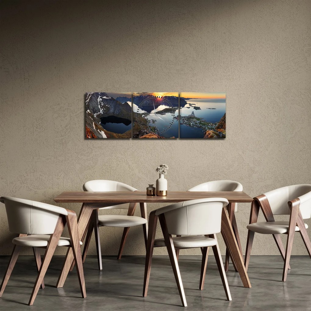 Kép - Táj (órával) (90x30 cm)