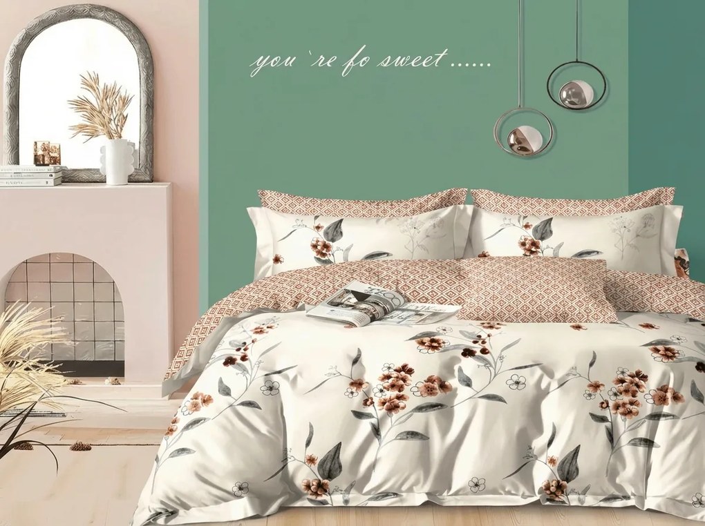 Kétoldalas ágynemű DUO SENSE SOFIRA krémszínű + párnahuzat 40x50 cm AJÁNDÉKBA Ágyneműhuzat mérete: 70 x 90 cm | 140 x 200 cm