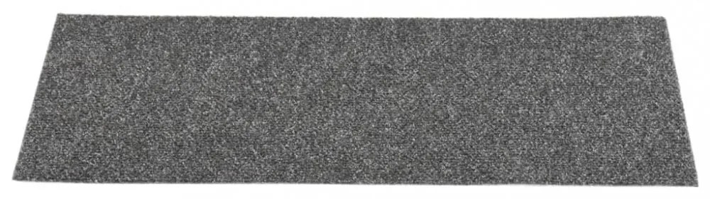 15 db antracit négyszögletes öntapadó lépcsőszőnyeg 60 x 25 cm