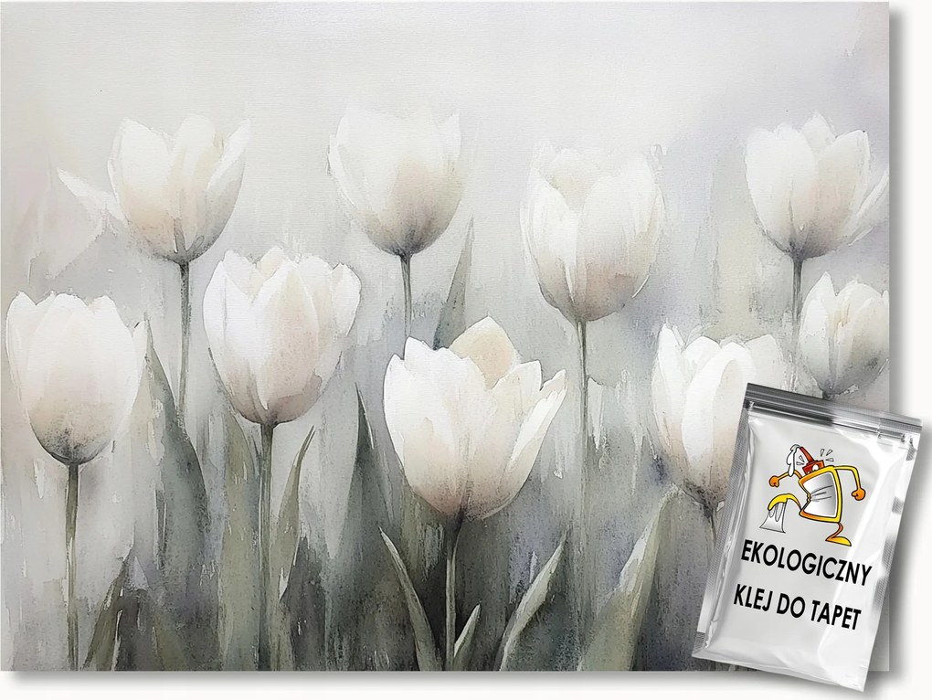 Fotótapéta Flizelina Akvarell Természet Kert Virágok Tulipánok 100x75 ragasztó