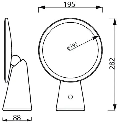 Philips - Állítható fényű LED-es kozmetikai tükör MIRROR LED/4,5W/5V