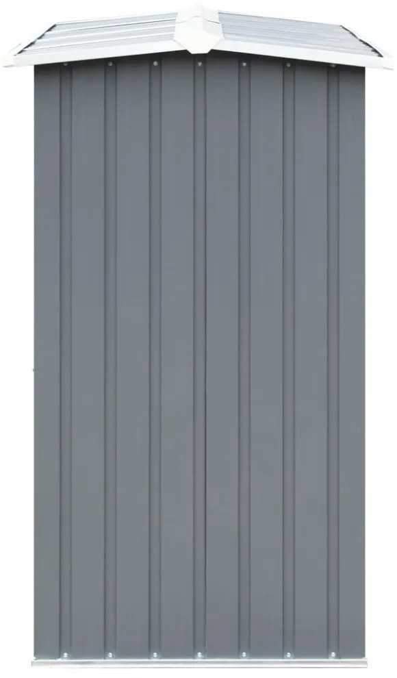 szürke horganyzott acél kerti tűzifatároló 172 x 91 x 154 cm