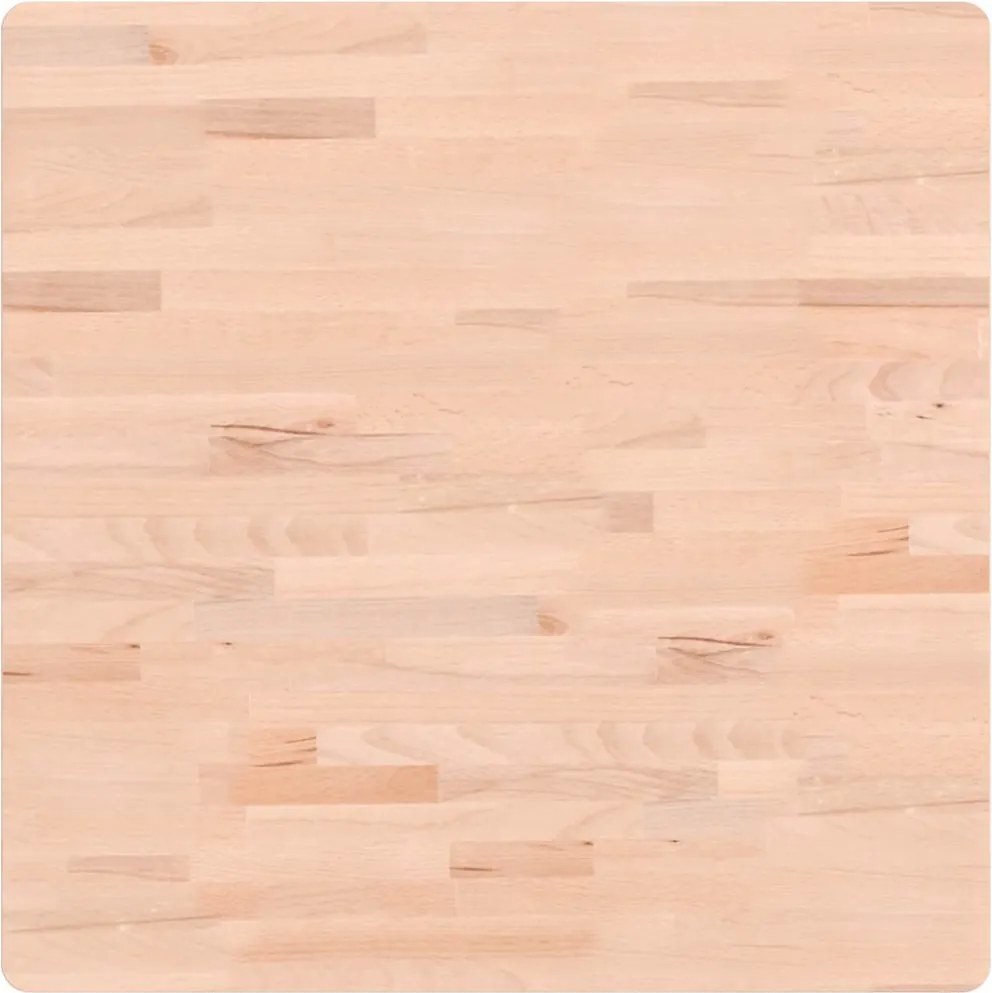 vidaXL tömör bükkfa négyzet alakú asztallap 70 x 70 x 1,5 cm