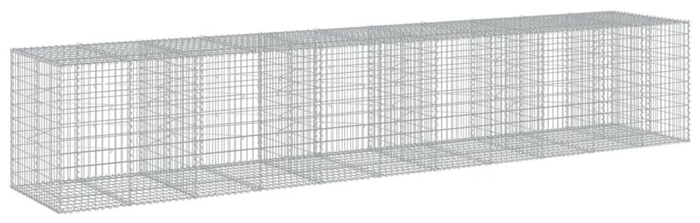 horganyzott vas gabion kosár fedéllel 550 x 100 x 100 cm
