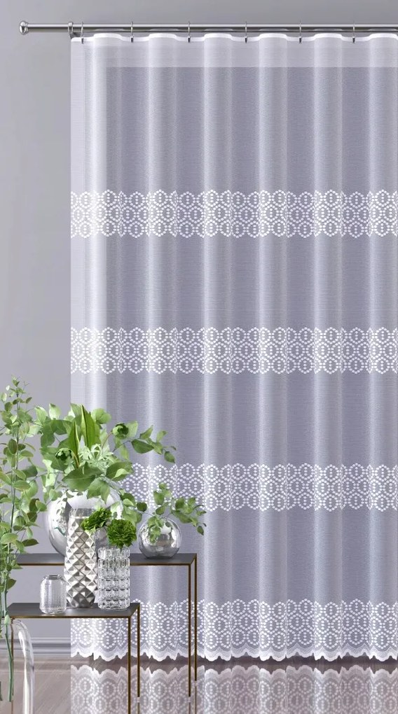 Mg Függöny jacquard 628/137 Fehér magasság 250cm pol 0,5m
