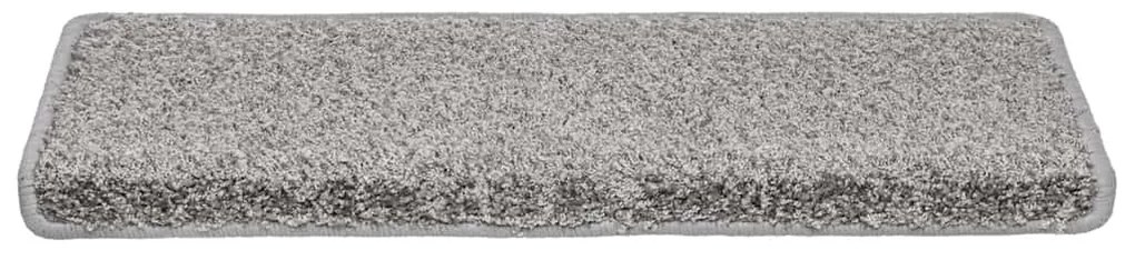 20 db szürke lépcsőszőnyeg, téglalap alakú széllel, 65 x 21 x 4 cm