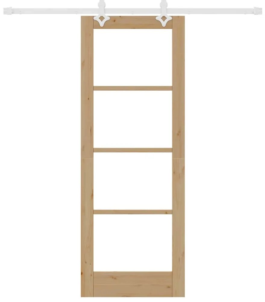 Csúszóajtó Barna 73.5 x 198.5 cm Fa és fém