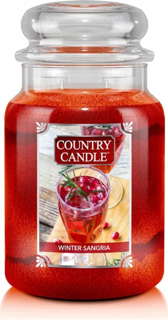 Nagy méretű Winter Sangria gyertya Country Candle