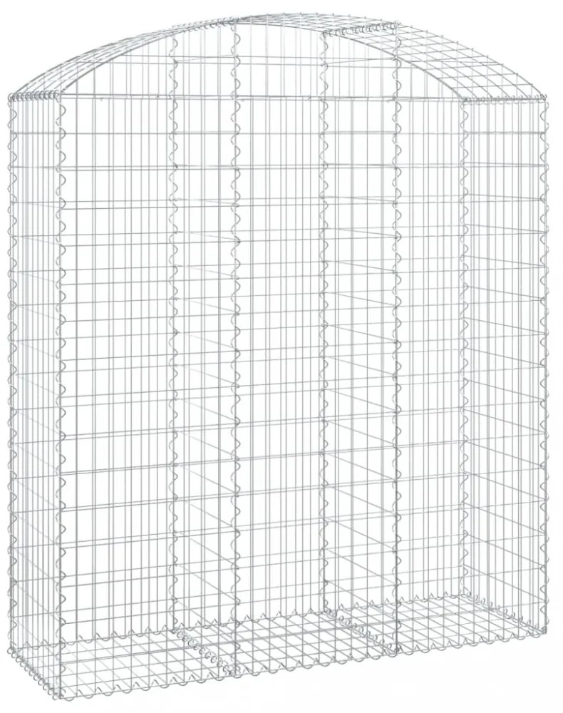 íves horganyzott vas gabion kosár 150x50x160/180 cm