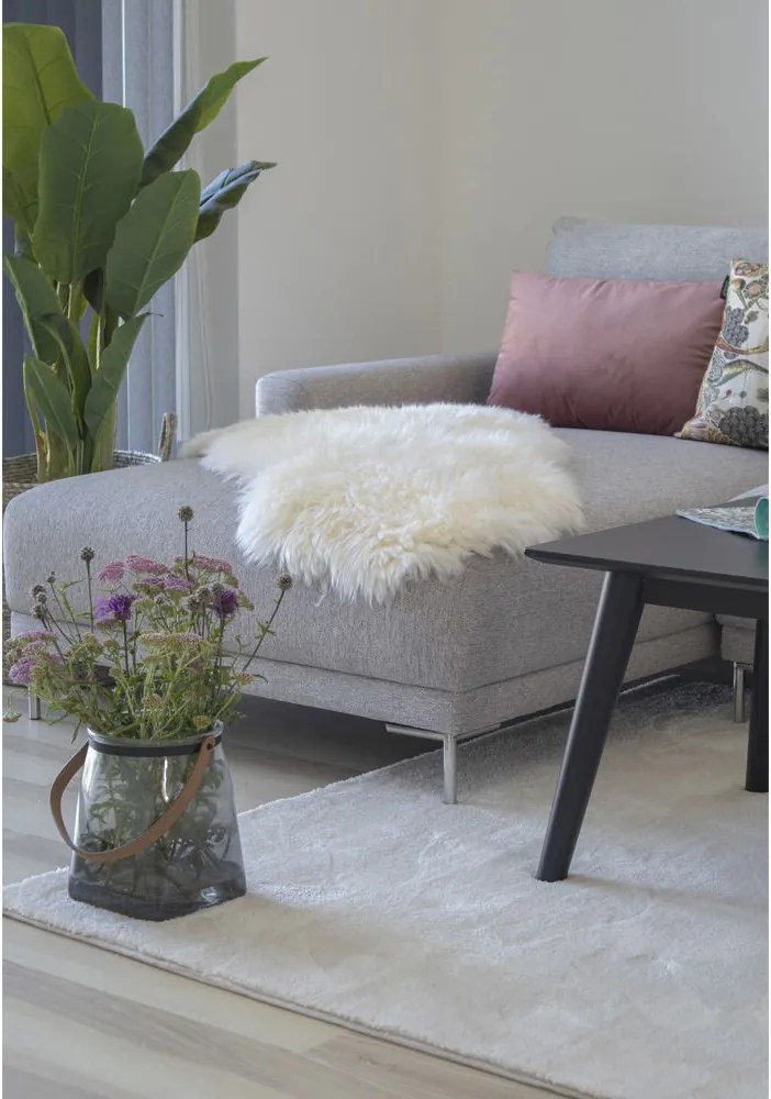 Lambskin báránybőr szőnyeg, Krém színben, 50x85 cm