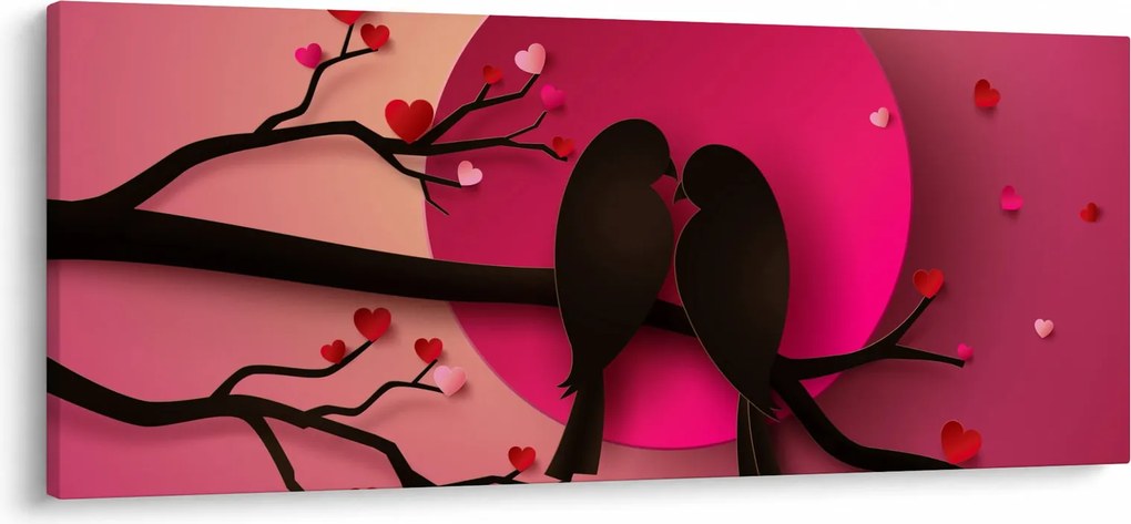 Kép - Szerelmes madarak (120x50 cm)