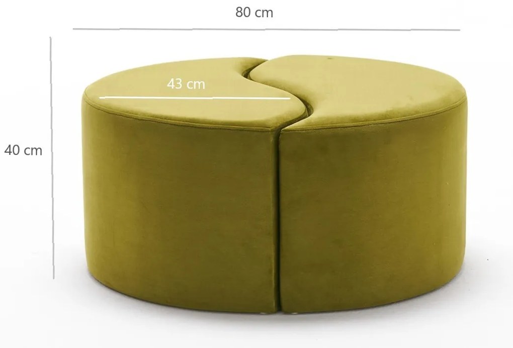 Alis Puf Green zsámoly