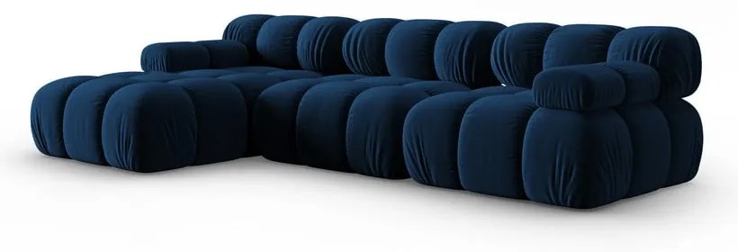 Kék bársony kanapé 285 cm Bellis – Micadoni Home
