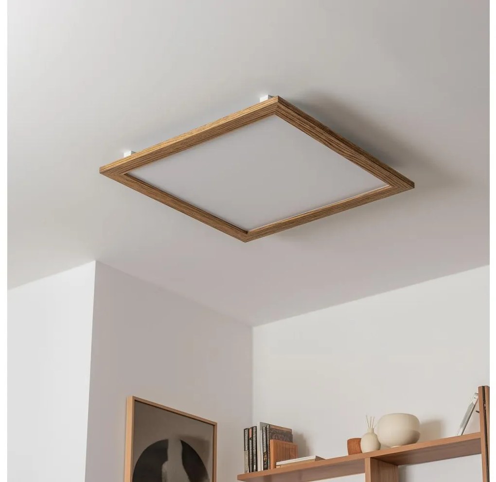 Eglo - LED Mennyezeti panel SALOBRENA-RW WOOD LED/34W/230V 2700/4000K barna