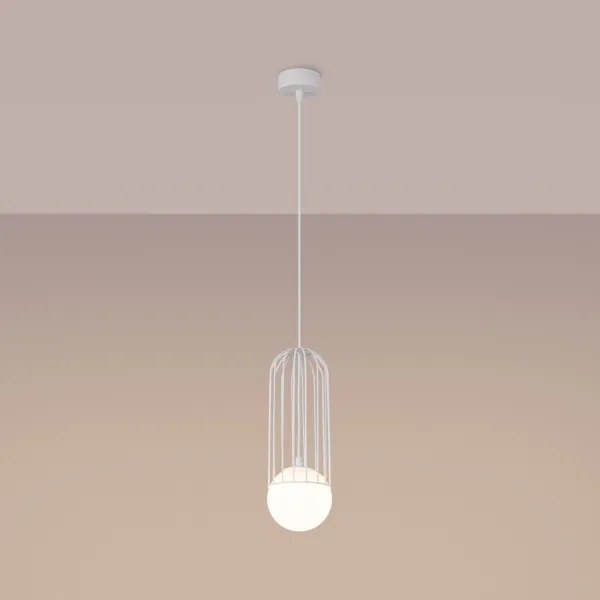 Sollux SL.1331 - Csillár zsinóron BRINA 1xG9/8W/230V fehér