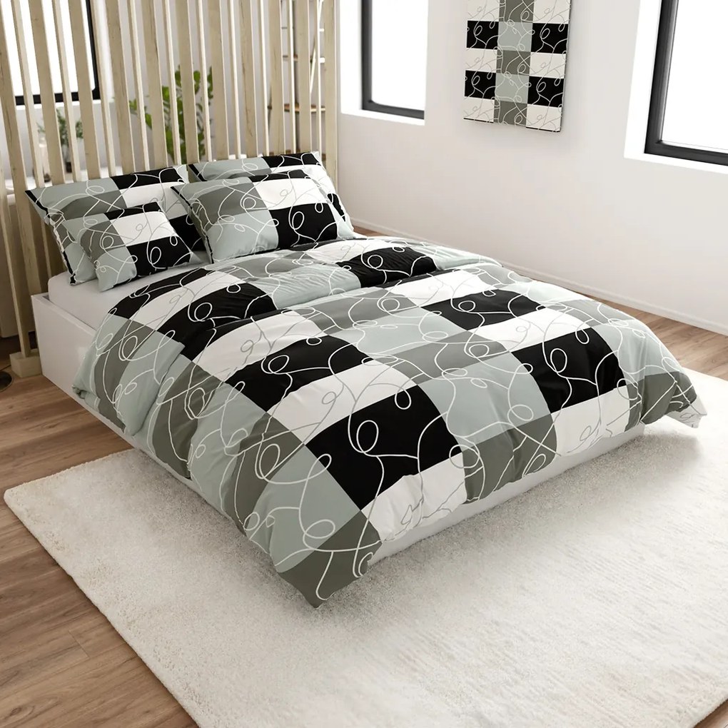 Pamut ágynemű KASPARO BLEND szürke hotel zsebbel Ágyneműhuzat mérete: 70 x 90 cm | 140 x 200 cm