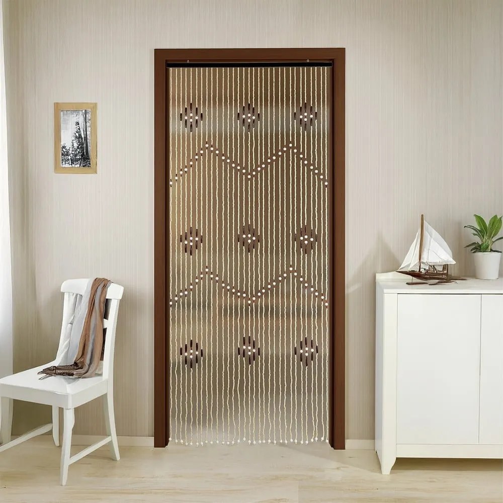 Natúr színű bambusz függöny ajtóra 90x200 cm – Maximex