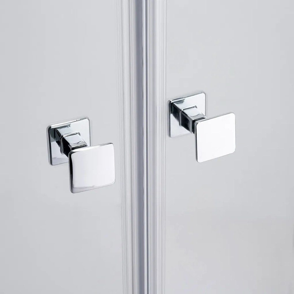 Stuxi Verona Big 180 cm széles kétszárnyú csukló zuhanyajtó (90+90 cm), 6 mm vízlepergető üveggel, króm profillal, 195 cm magas