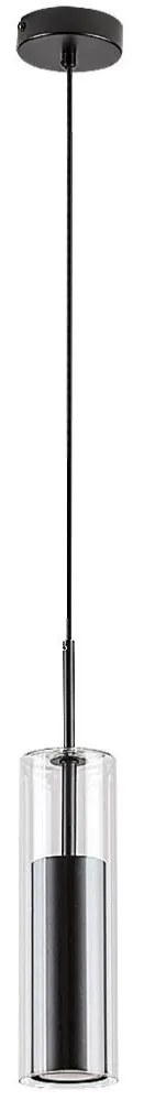 Rabalux 72047 - Csillár zsinóron KALEVI 1xGU10/50W/230V átlátszó/fekete