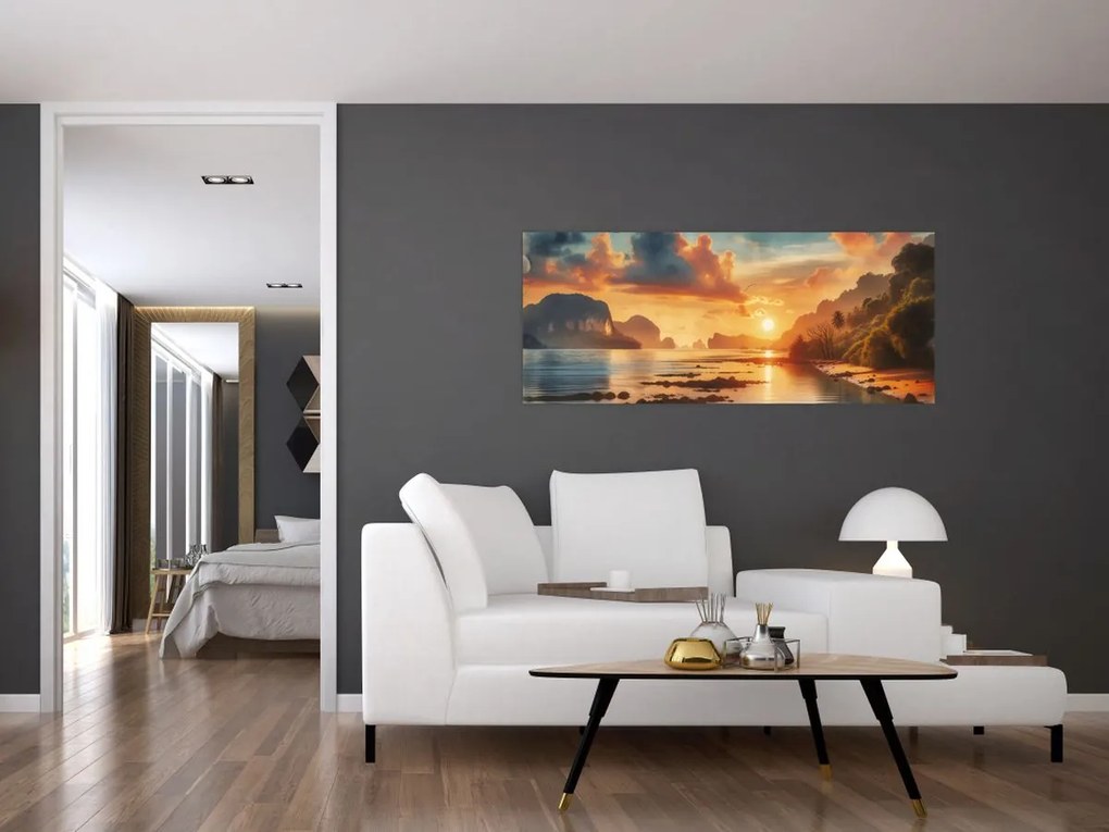 Kép - Kilátás a partról (120x50 cm)