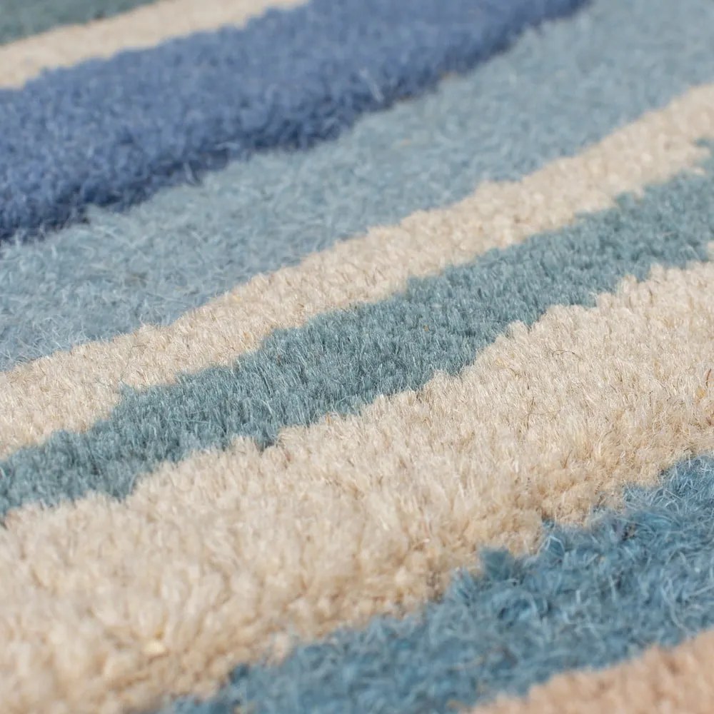 Kék kézi szövésű gyapjú szőnyeg 160x230 cm Abstract Flow – Flair Rugs