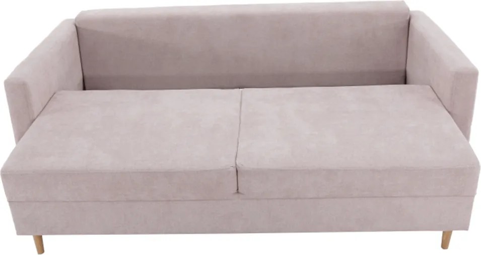 Szófa kinyitható, öregrózsaszín anyag Queens, AURELIA