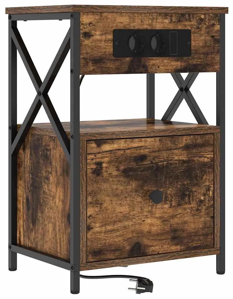 Éjjeliszekrény fiókkal Füstölt tölgy 40 x 31 x 60 cm Faanyag