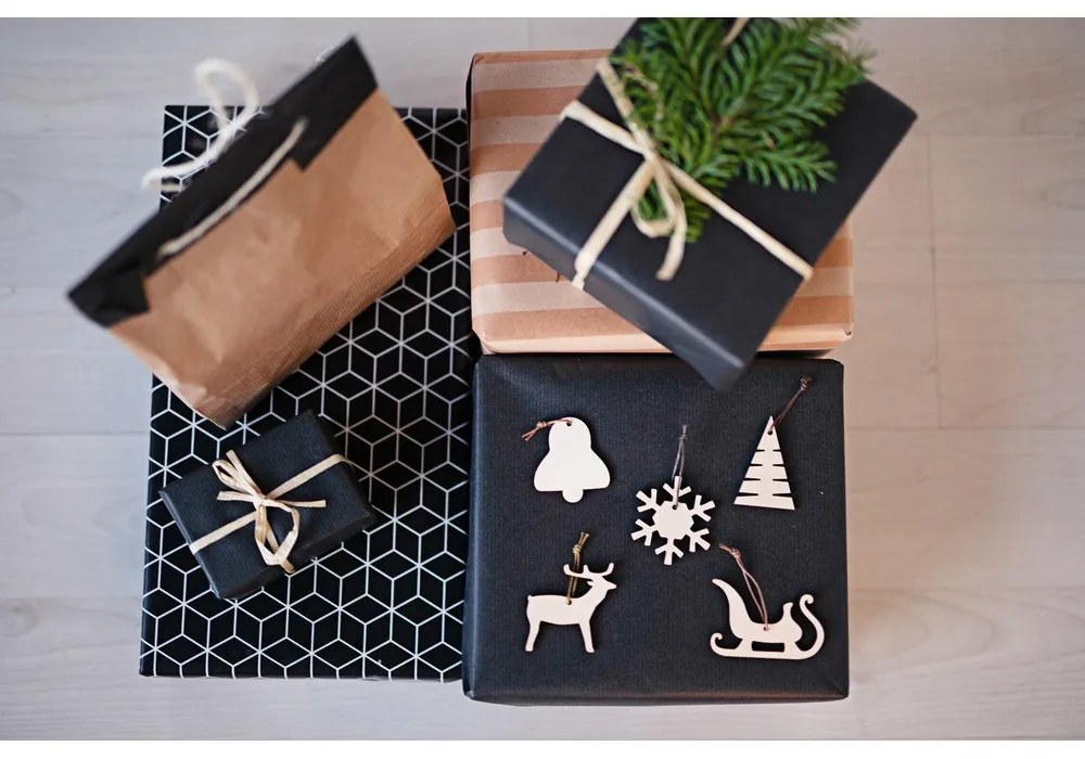 Medium 10 db-os fa karácsonyi dekoráció szett - Spira