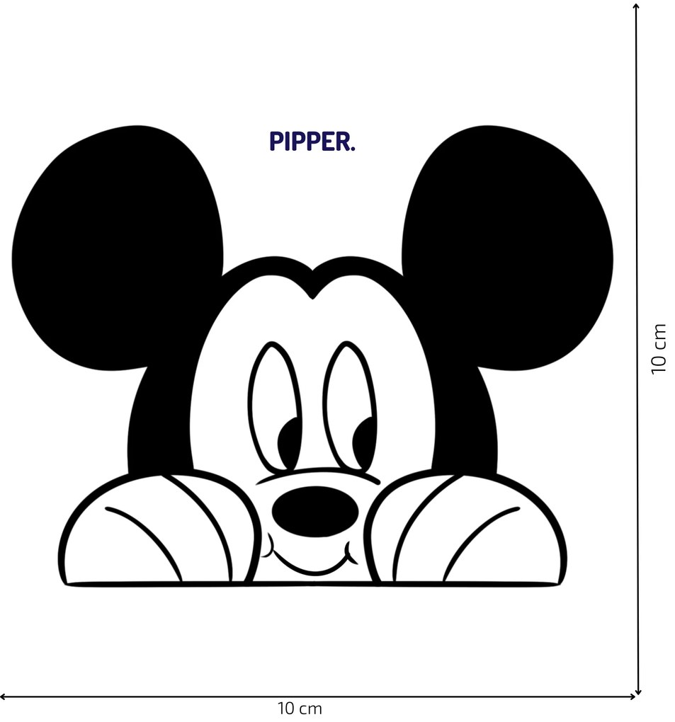 PIPPER. Matrica a kapcsoló felett "Mickey"