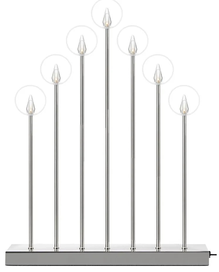 Markslöjd Markslöjd 704838 - Karácsonyi gyertyatartó GABRIEL 7xE5/0,8W/230/12V króm ML0746