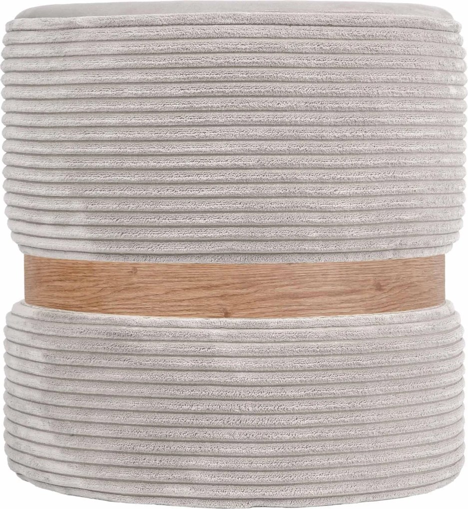 Ring puff - tölgy gyűrű - L06 - krém bársony R