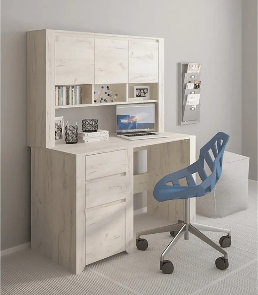 Polc íróasztalhoz typ 60, fehér craft, ANGEL