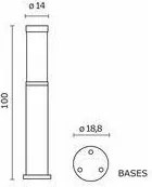 NOVOLUX 391B-F0224B-04 MAXIMA Modern Kültéri Állólámpa Antracit, Fehér LED IP55