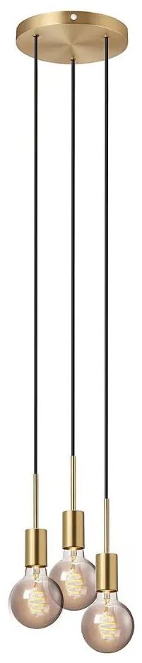 Nordlux - PACO kábeles függőlámpa 3xE27/25W/230V sárgaréz
