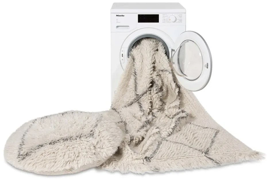 Fehér gyapjú puff Berber Soul – Lorena Canals