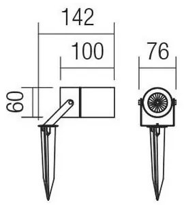 Redo 90183 - Kültéri lámpa PIT 1xGU10/35W/230V IP65