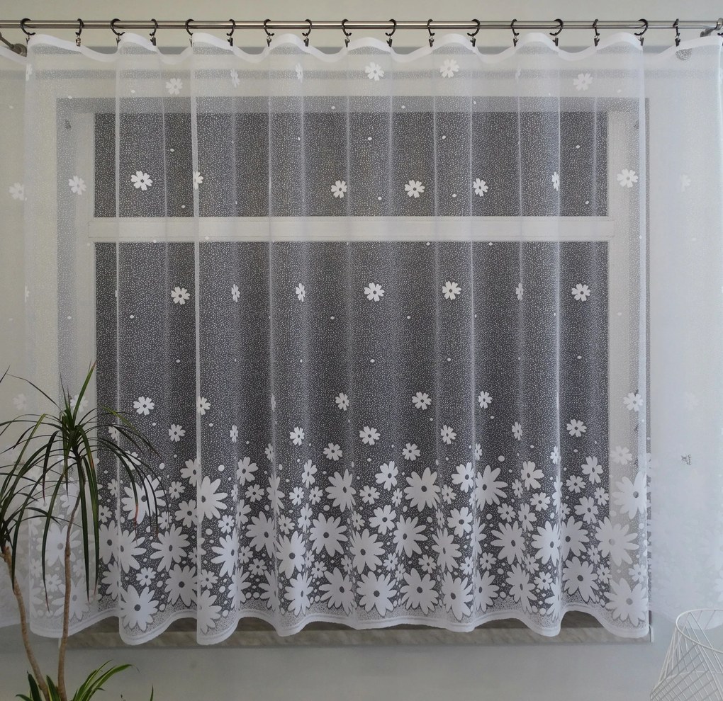 Mg Függöny jacquard 2035 Fehér 340X150 készre szerelt K szalaggal