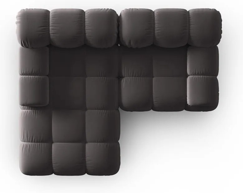 Sötétszürke bársony kanapé 191 cm Bellis – Micadoni Home