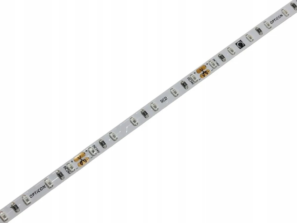 Led Szalag 24V DC 7,2W méter 600 Smd 2216 IP20 4mm Szín Piros Opticon