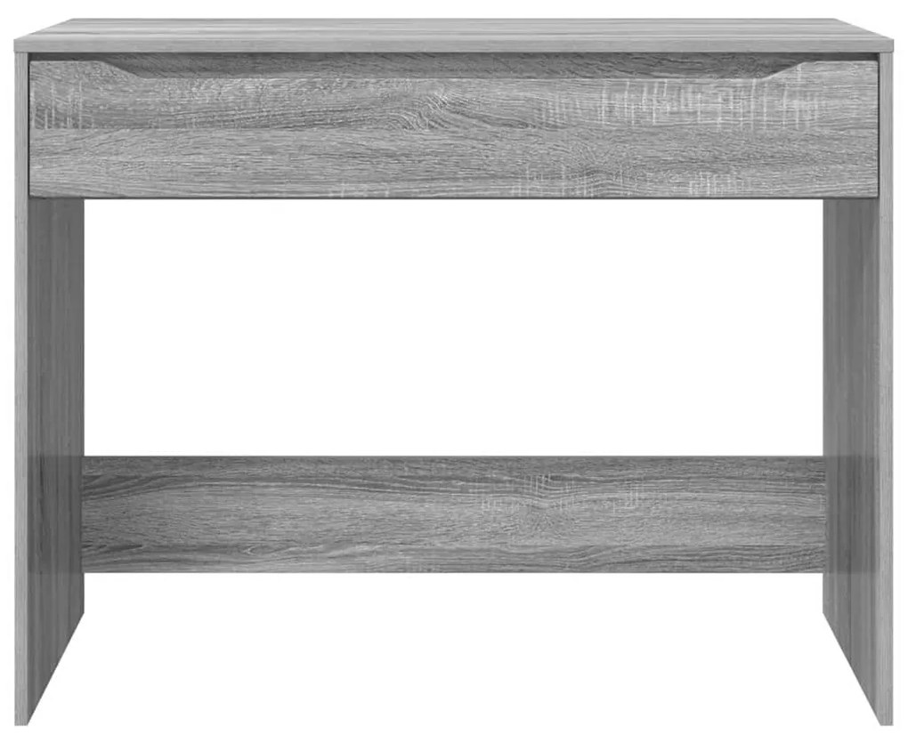 vidaXL Asztal fiókkal tárolóval Szürke Sonoma 100 x 50 x 78 cm Faanyag