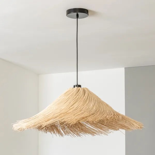 Brilagi - CERIA BOHO LED csillár zsinóron, 1xE27/40W/230V, Ø 70 cm, rattan
