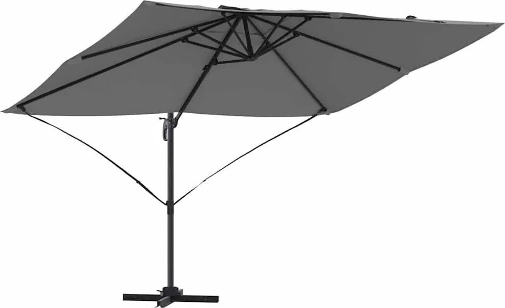 vidaXL Napernyő Antracit 351 x 250 x 260 cm Pamut és Alumínium
