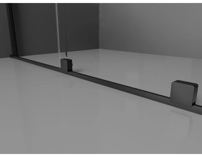 Mexen Velar, nyitható tolóajtó 120x200 cm, 8mm átlátszó üveg, fekete matt, 871-120-000-01-70
