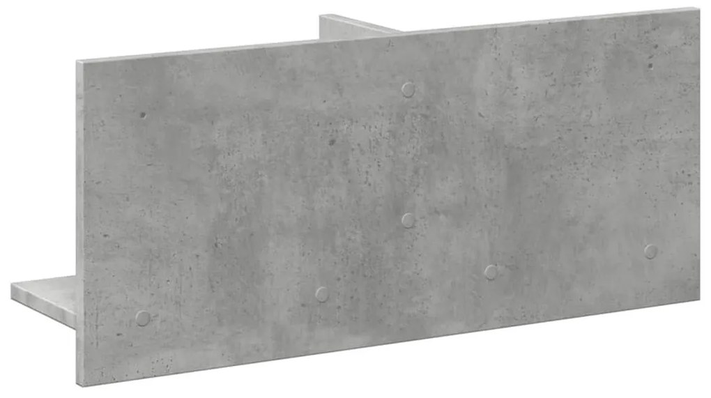 betonszürke szerelt fa faliszekrény 70 x 16,5 x 30 cm