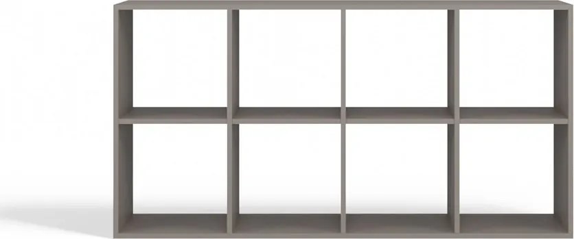 Malax 2x4 polc, 147x75x30 cm, agyag színű