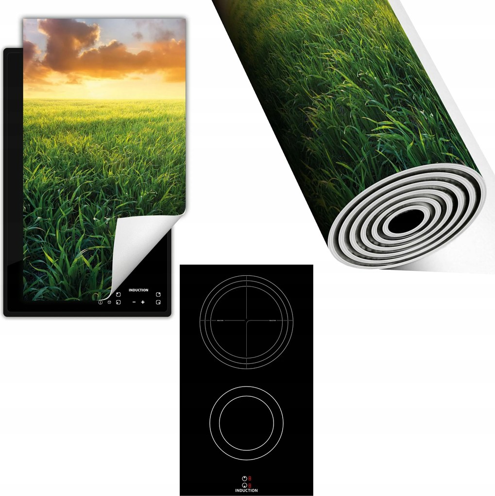 Indukciós Védőszőnyeg Konyhapult 30x52 Tájkép nap