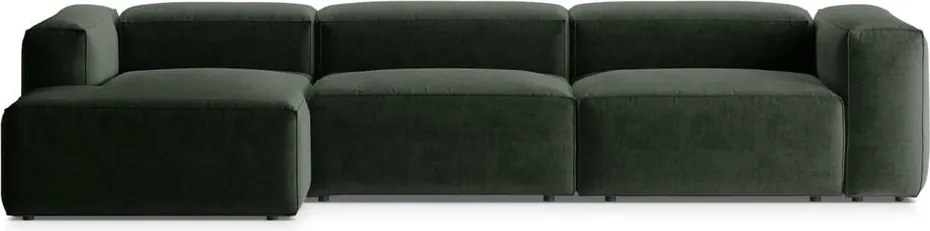 Zöld sarokkanapé (bal oldali-heverő résszel) Bergamo – Cosmopolitan Design