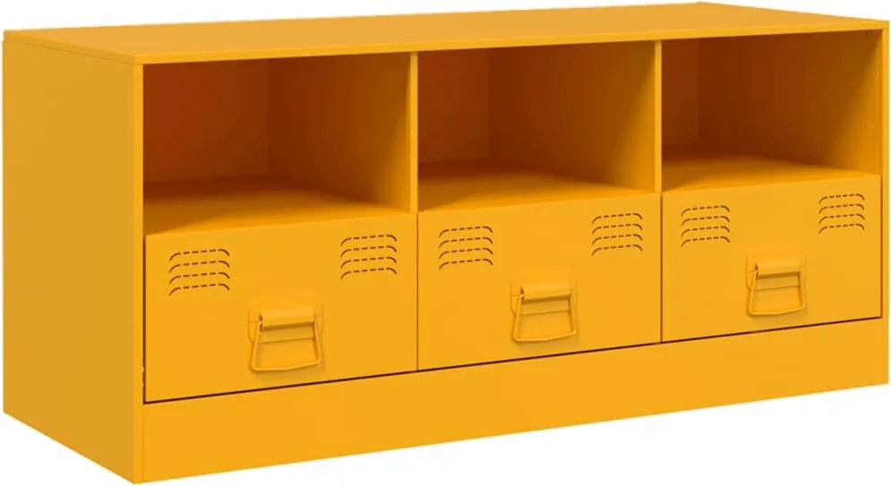 vidaXL mustársárga acél TV-szekrény 99 x 39 x 44 cm