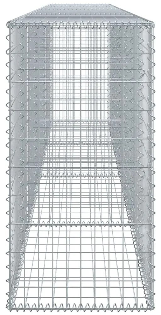 horganyzott vas gabion kosár fedéllel 400 x 50 x 100 cm