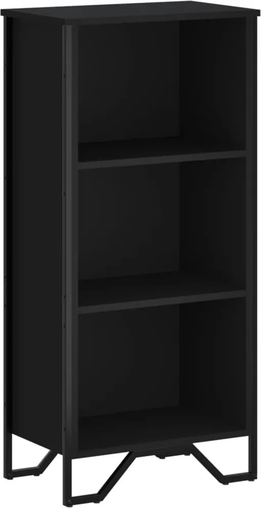 vidaXL fekete szerelt fa könyvszekrény 50 x 31 x 106 cm